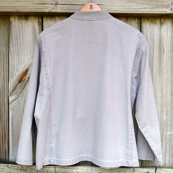 Eileen Fisher Grey Button Front Midweight Jacket - Picture 7 of 7